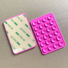 Bright Pink Silicone Suction Phone Case Adhesive Mount
