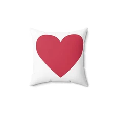 Heart Love Design Square Pillow, Cozy Home Decor, Valentine's Gift, Bedroom