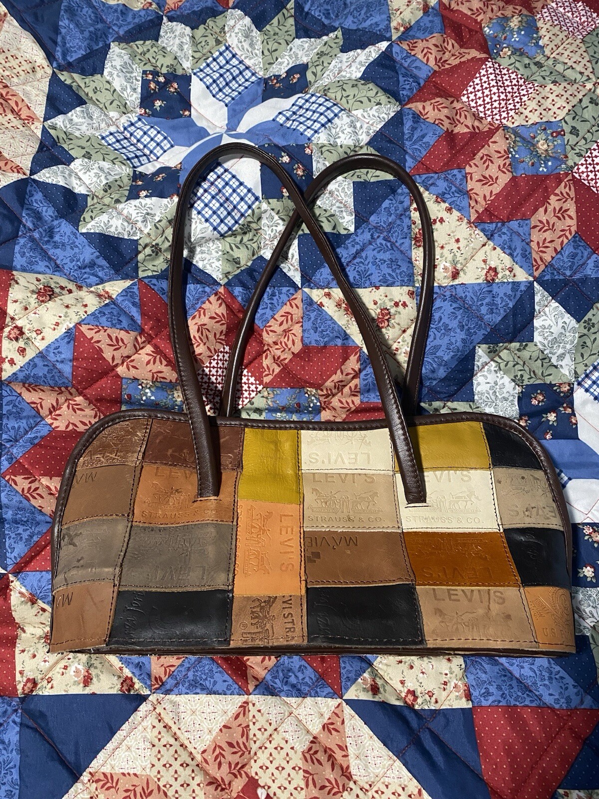 Leather Conserve Patch Work Purse - image 3