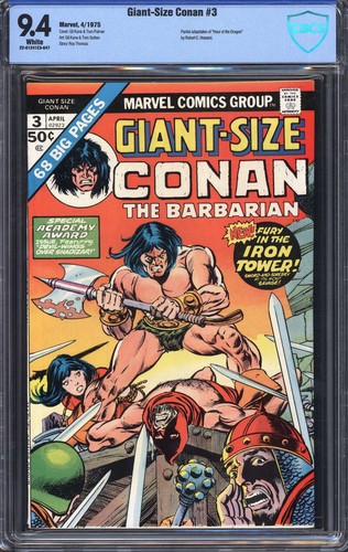 GIANT-SIZE CONAN #3 CBCS 9.4 WHITE PAGES // MARVEL COMICS 1975