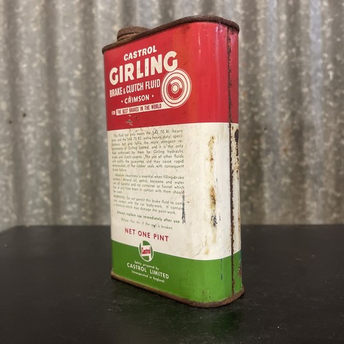 Castrol ‘ Z Logo’ Girling Brake and Clutch Fluid 1 Pint Vintage Oil Tin - Picture 3 of 6