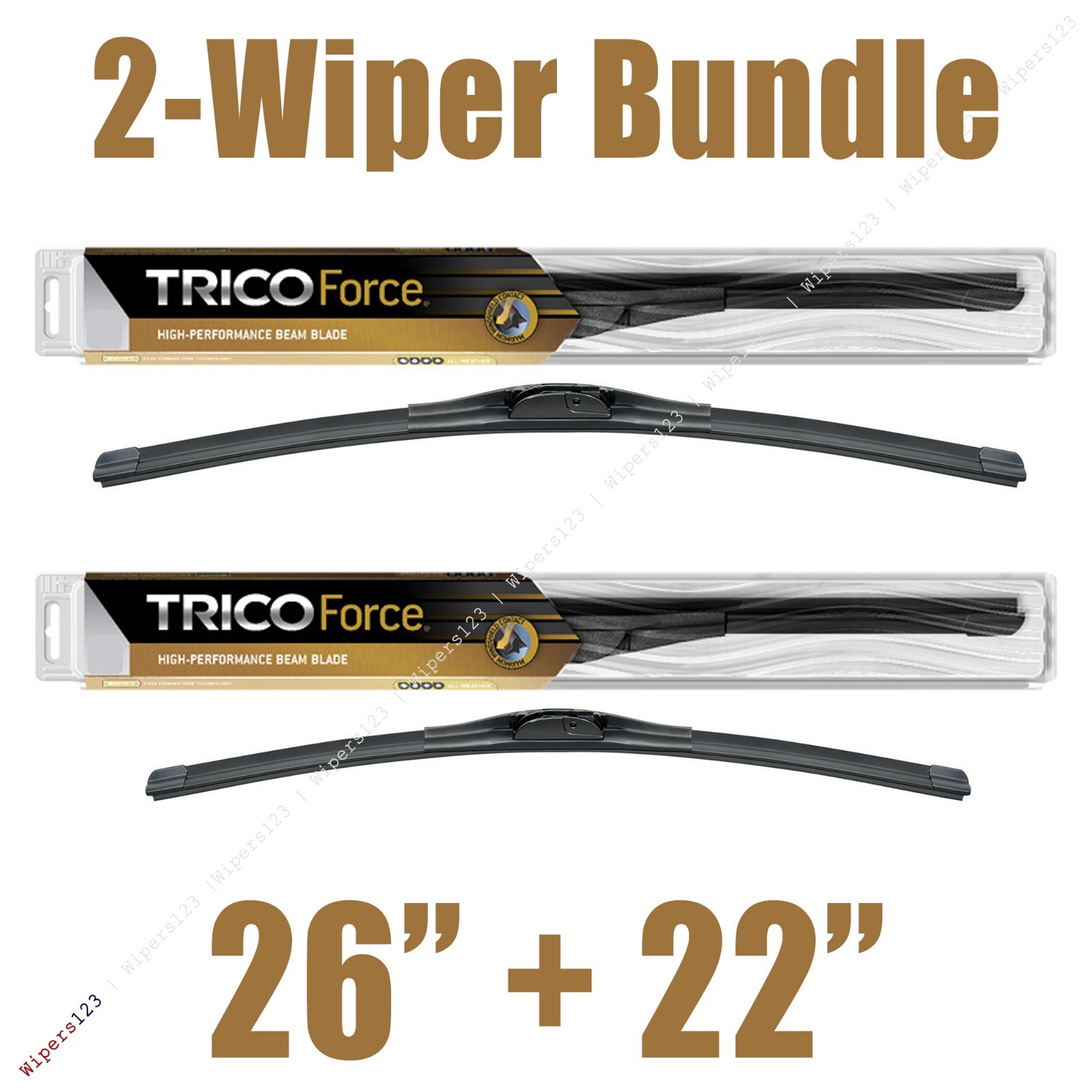 2Wipers 26" + 22" Trico Force AllSeason Beam Wiper Blades 25260