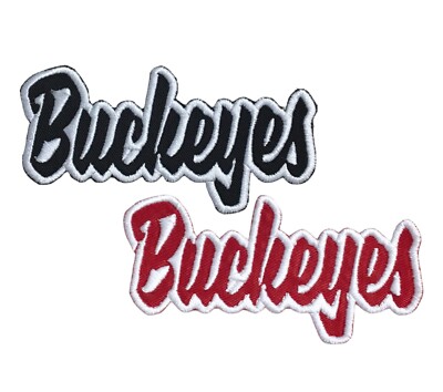 Custom Patch : BUCKEYES, Hat Size 4'' wide Twill, Embroidered, Iron on Patch