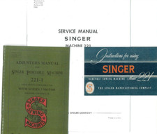 Singer Featherweight 221 Sewing Machine Dealer Adjusters Repair Manuals Set