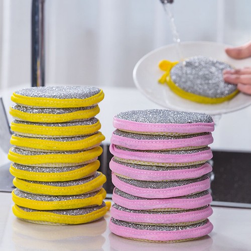 1/5PCS Double Side Dishwashing Sponge Dish Washing Brush Tableware Pan Pot Dish - Zdjęcie 10 z 14