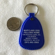 Maryland Odd Fellows Home Frederick Blue Keychain Key Ring #36246