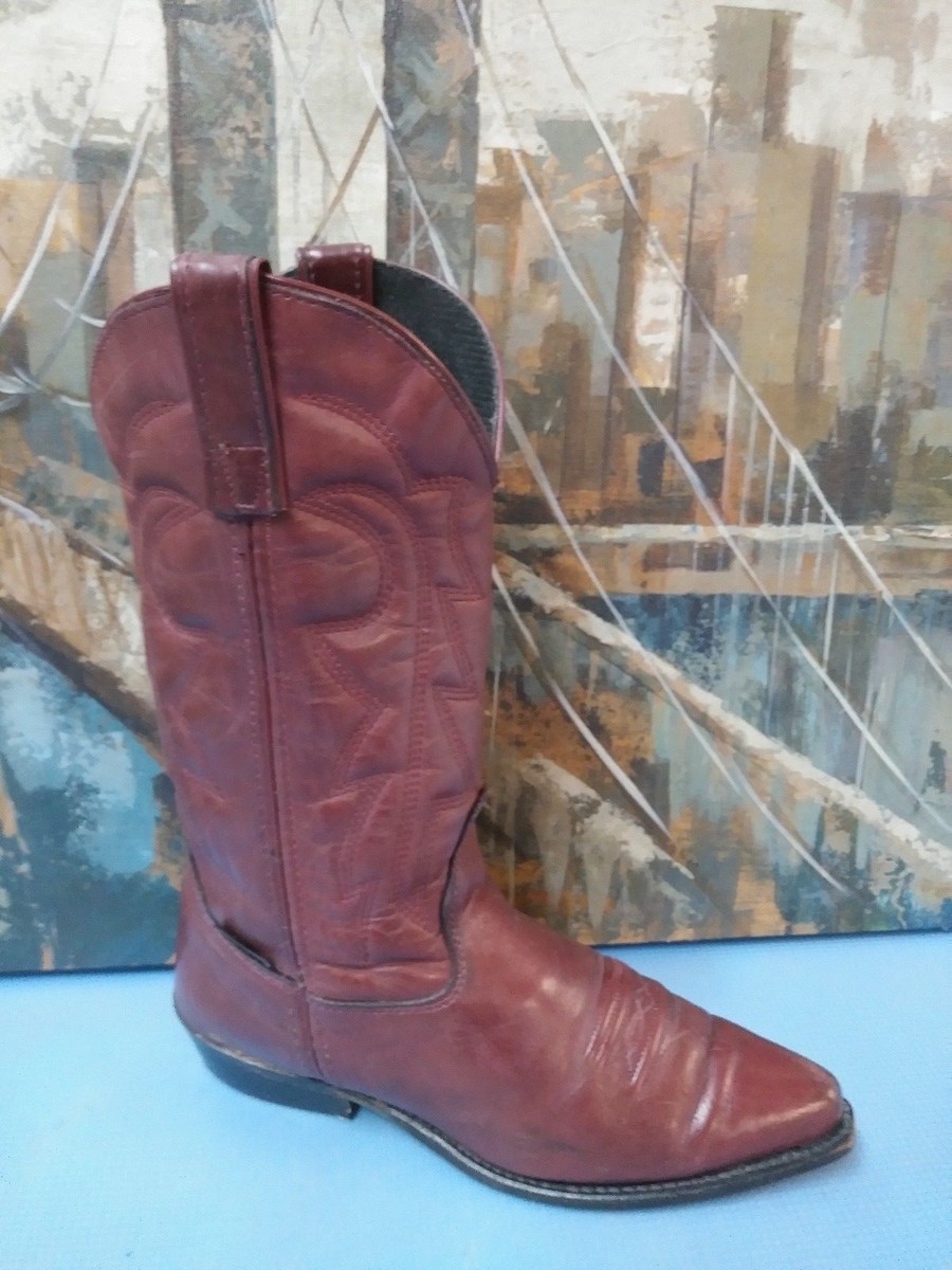 Capezio Mens Brown Leather Cowboy Western Boots USA Made 8 M 
