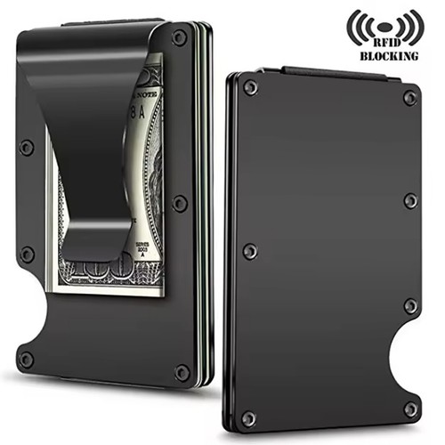 Men Metal Wallet Smart Aluminum RFID Blocking Credit Card Holder Money Clip - Picture 88 of 98