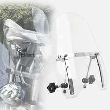 Motorcycle Windshield Windscreen Highway Custom Clear 22/25mm Bars Fitting Kit