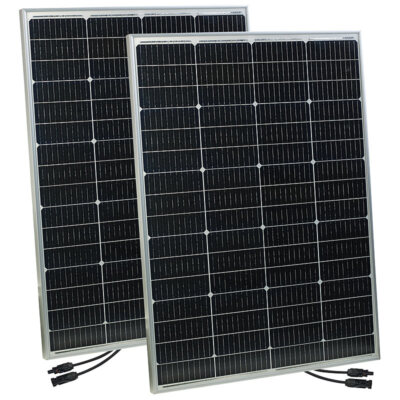 (0% MwSt) 2er-Set monokristalline Solarpanele, 36 Volt, 150W, MC4-kompatibel