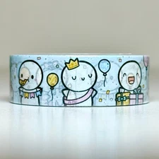 NEW TCMC The Coffee Monsterz Co Birthday Bash 2.0 15mm Emoti Washi Tape Roll