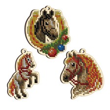 DIY Decoration embroidery kit with beads on Wood base for Home Craft gift