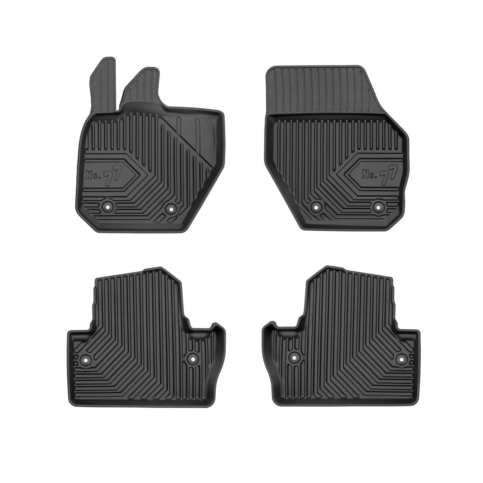 Tapis de sol de voiture Volvo V60 imperméable anti-saleté en TPE noir