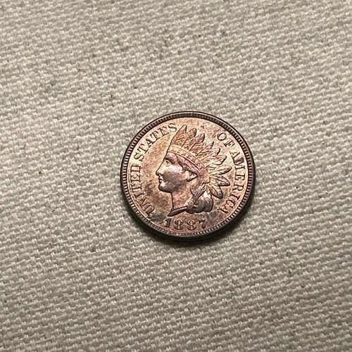 1887 Indian Head Cent 1c High Grade UNC Uncirculated CJ