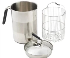 Kuhn Rikon 11 Cup Stainless Steel 4th Burner Pot Pro, Gray Great Price