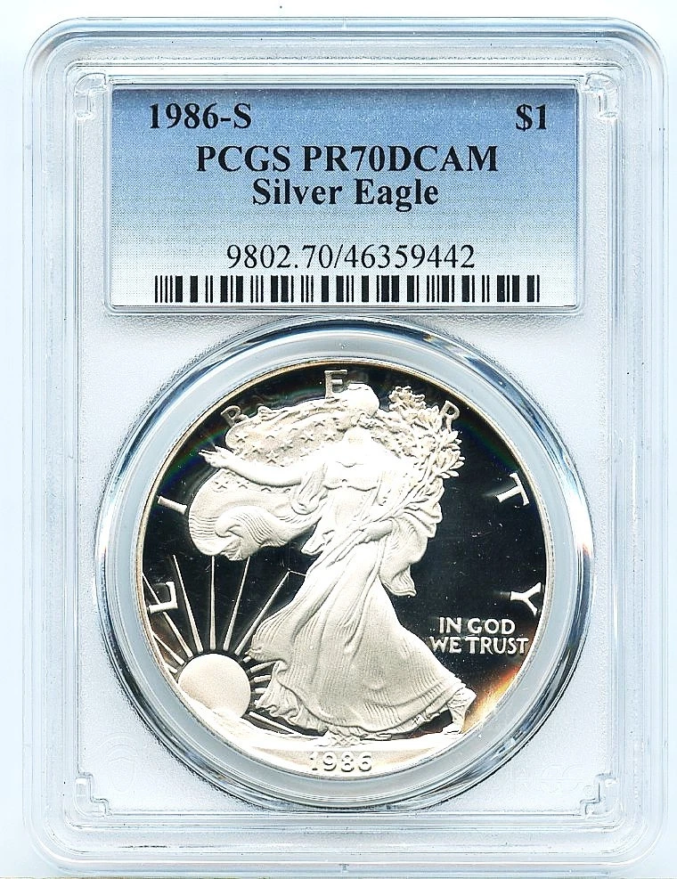 1986 American Eagle PR 70 Graded Silver Bullion Coins for sale | eBay