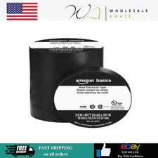 Amazon Basics Vinyl Electrical Adhesive Tape, 6-Pack High Temp Flame Retardant