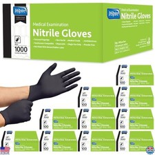 Black Nitrile Disposable Gloves  Latex Free, 4.5 Mil, Cooking  Cleaning Use