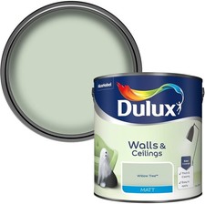 Dulux Matt Emulsion Paint Willow Tree 2.5L Wall & Ceiling – Lid Broken 9.60 per litre