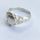 Vintage Sterling Silver 925 Double Anchor Signet Ring Sz 8/ 2.4 Grams