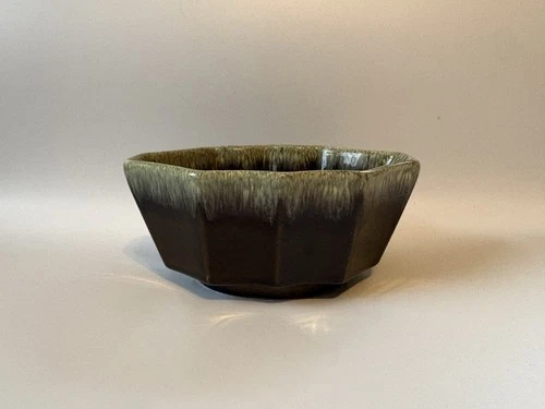 Vintage Hull Brown Green Drip Edge Planter Pottery USA 447 |  Air Plant Planter