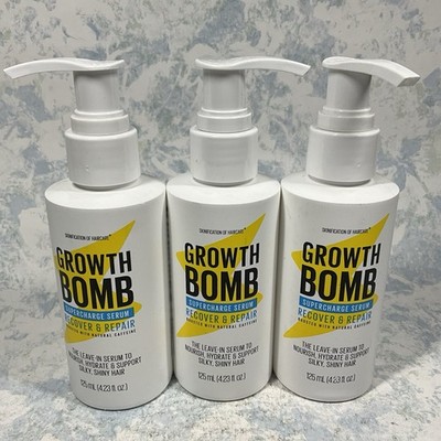 Growth Bomb Supercharge Serum Recover & Repair 4.23oz - Lot of 3