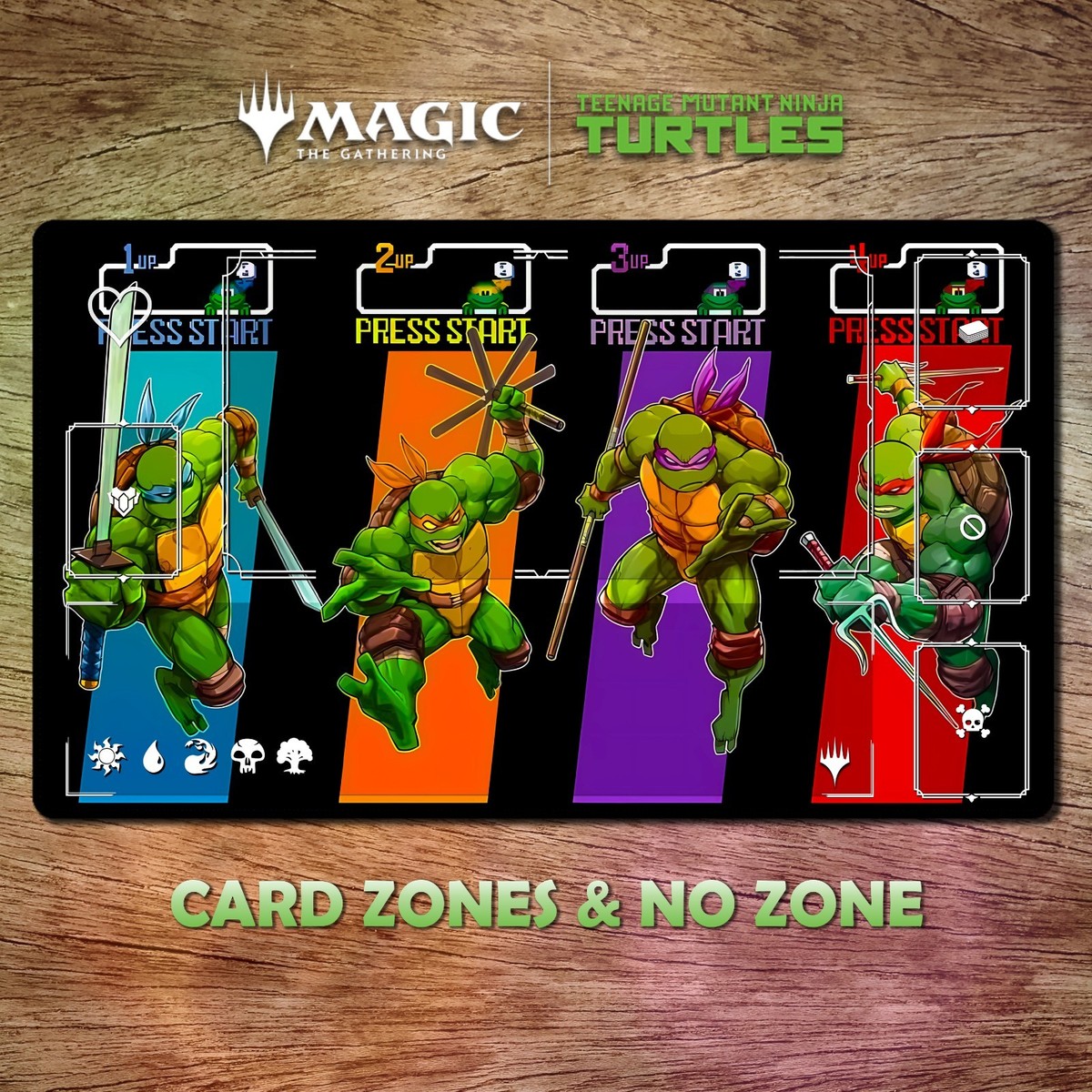 ニャハン　プレイマット Retro Game MTG TMNT Playmat Stitched Edges Gaming Mat Free Bag | eBay