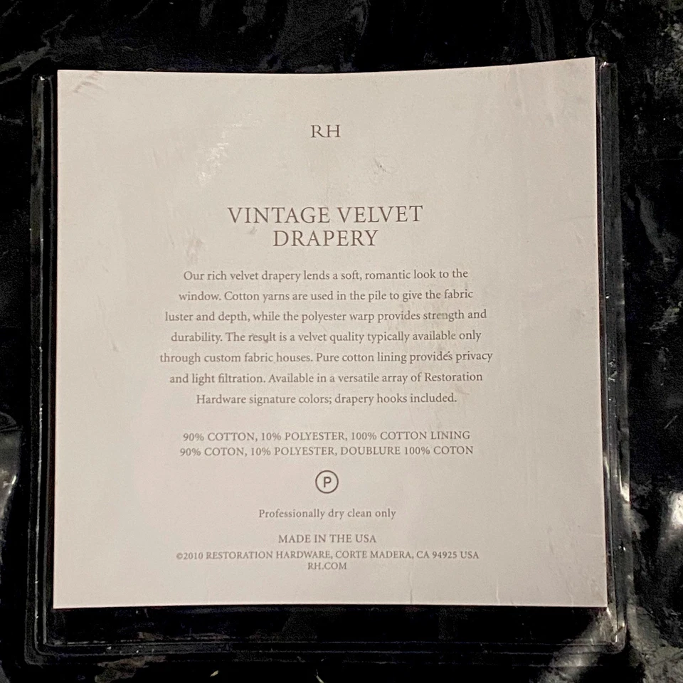 Восстановление оборудования винтажный бархат драпировки RP 50 «W x 108» L индиго синий $295 - Изображение 3 из 4