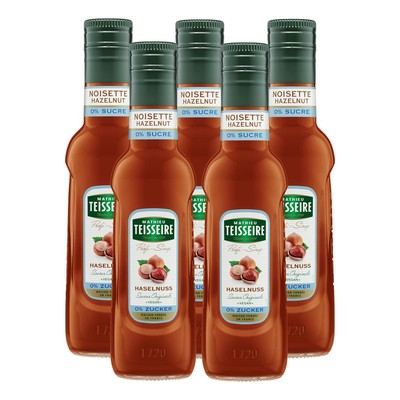 Mathieu Teisseire Getränke-Sirup Haselnuss 0% Zucker 0,25L (5er Pack)