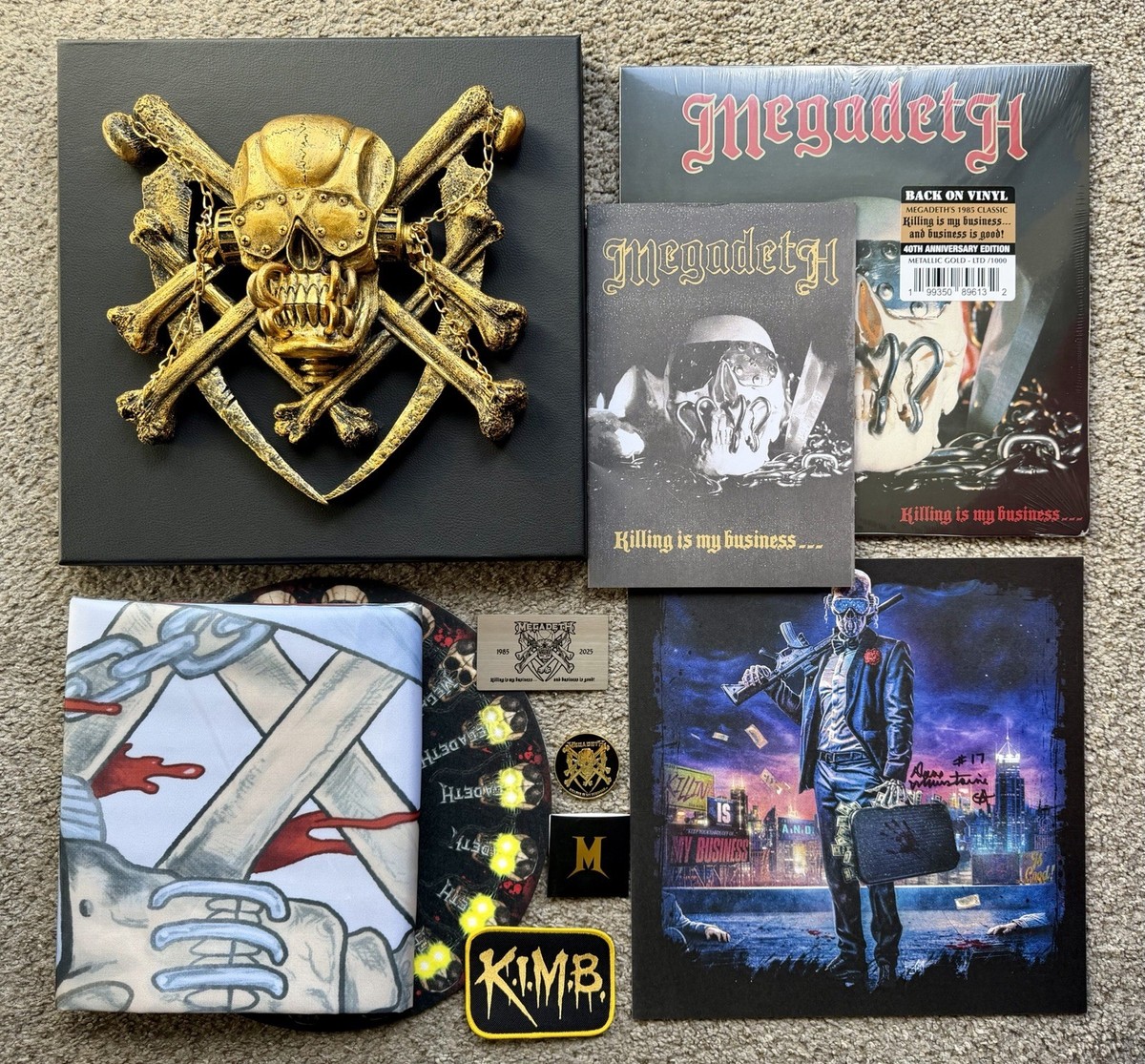 Megadeth Killing Is My Business 40th Anniversary GOLD VINYL Boxset