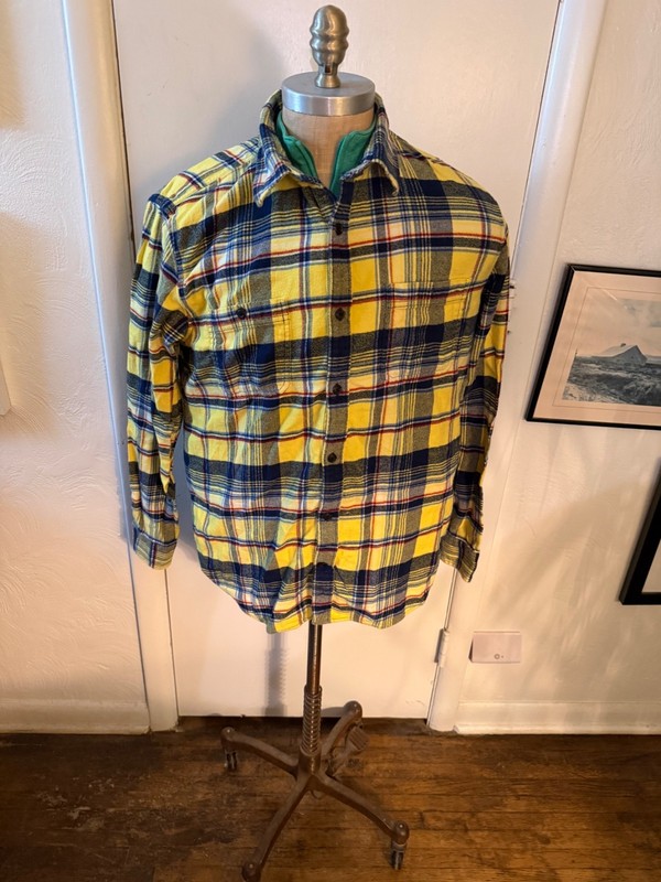 Ralph Lauren Polo Mens Plaid Flannel Long Sleeve Shirt Sz L