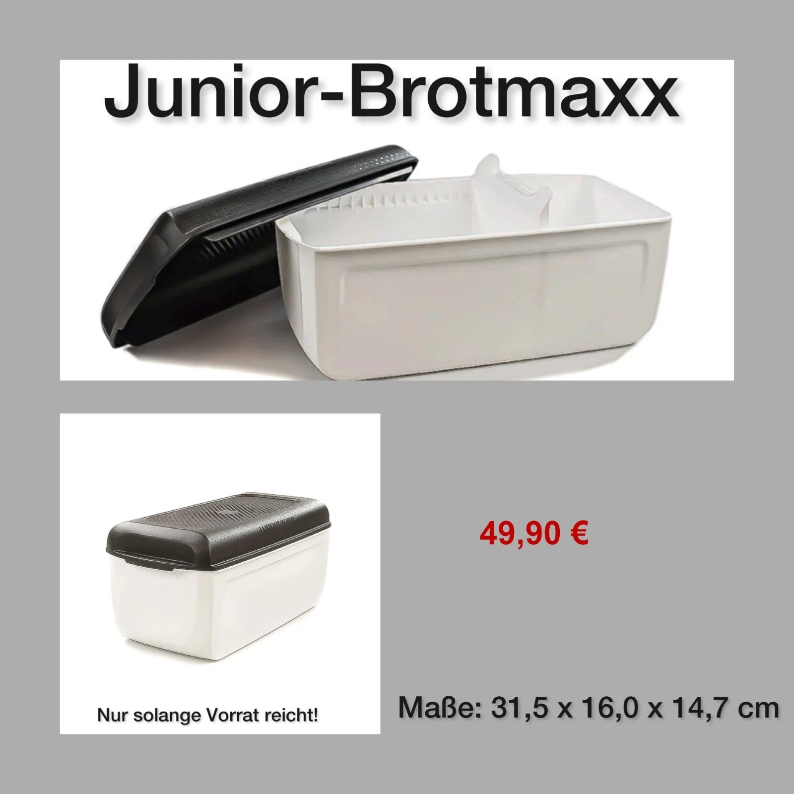 Tupperware Brotmax Junior 2 Condens Control Bread Container Bread Bin NEW