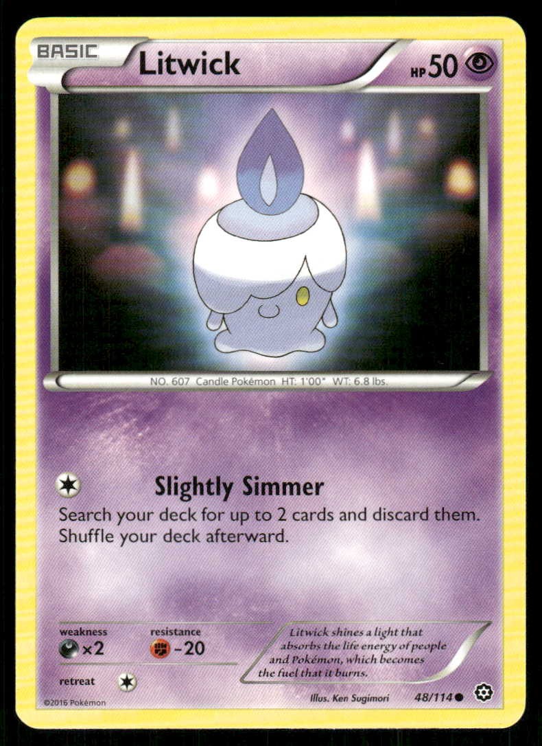 Pokemon Litwick 48/114 Steam Siege C NM/M