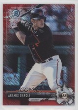 2017 Bowman Chrome Prospects Red Shimmer Refractor 2/5 Aramis Garcia #BCP29 0b0