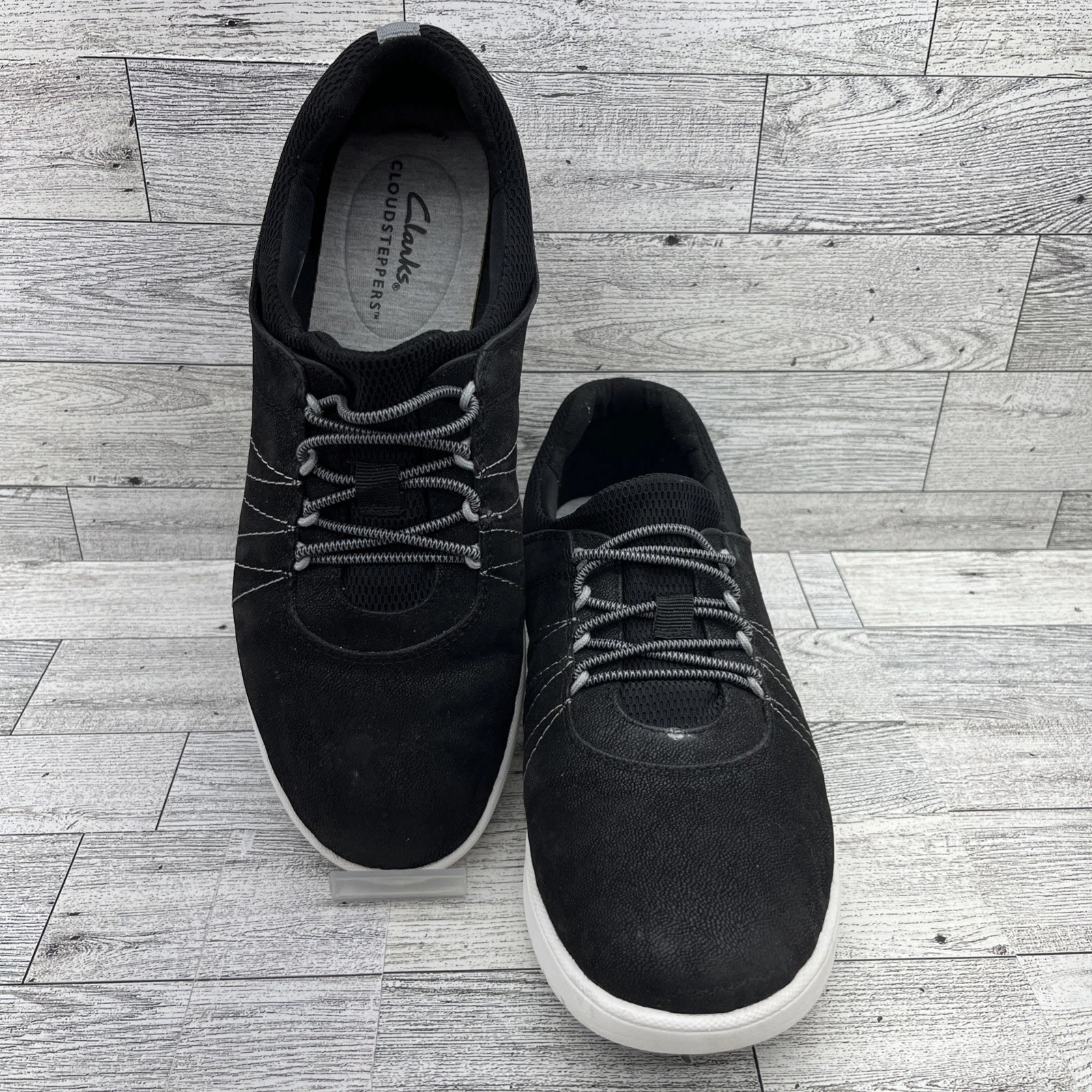 Scarpe comode Clarks Cloudsteppers Adella Stroll nere da donna taglia 7M