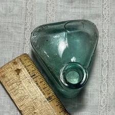 Alling’s Pat’d Apr 23 1872 Aqua Self-Righting Ink Bottle c1870s Triangle