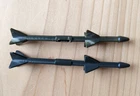 Vintage 1983 Hasbro GI Joe Skystriker Set 2 Medium Sparrow Missiles Part Pair