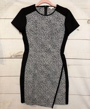 Shoshanna Dress Sz 2 Black Grey White Office to Night Out Chic Stylish Designer