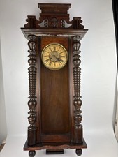 Antique Vintage Large Vienna Wall Clock 107cmx47cm Brass Dial Working pls read