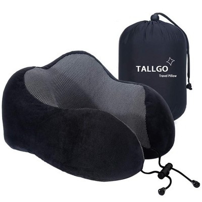 TallGo Memory Foam Neck Pillow U Shaped Travel Pillow Adjustable Support Pillow