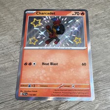 Pokémon Charcadet Shiny Rare Holo 70 HP SV: Paldean Fates 114/091 Heat Blast on eBay