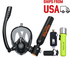 Portable Lung Scuba Tank with Diving Mask,3000 PSI Mini Underwater Emergency