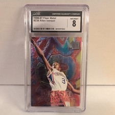 Allen Iverson Fresh Foundations Fleer Metal 96-97 Rookie Card #236. rookie card picture