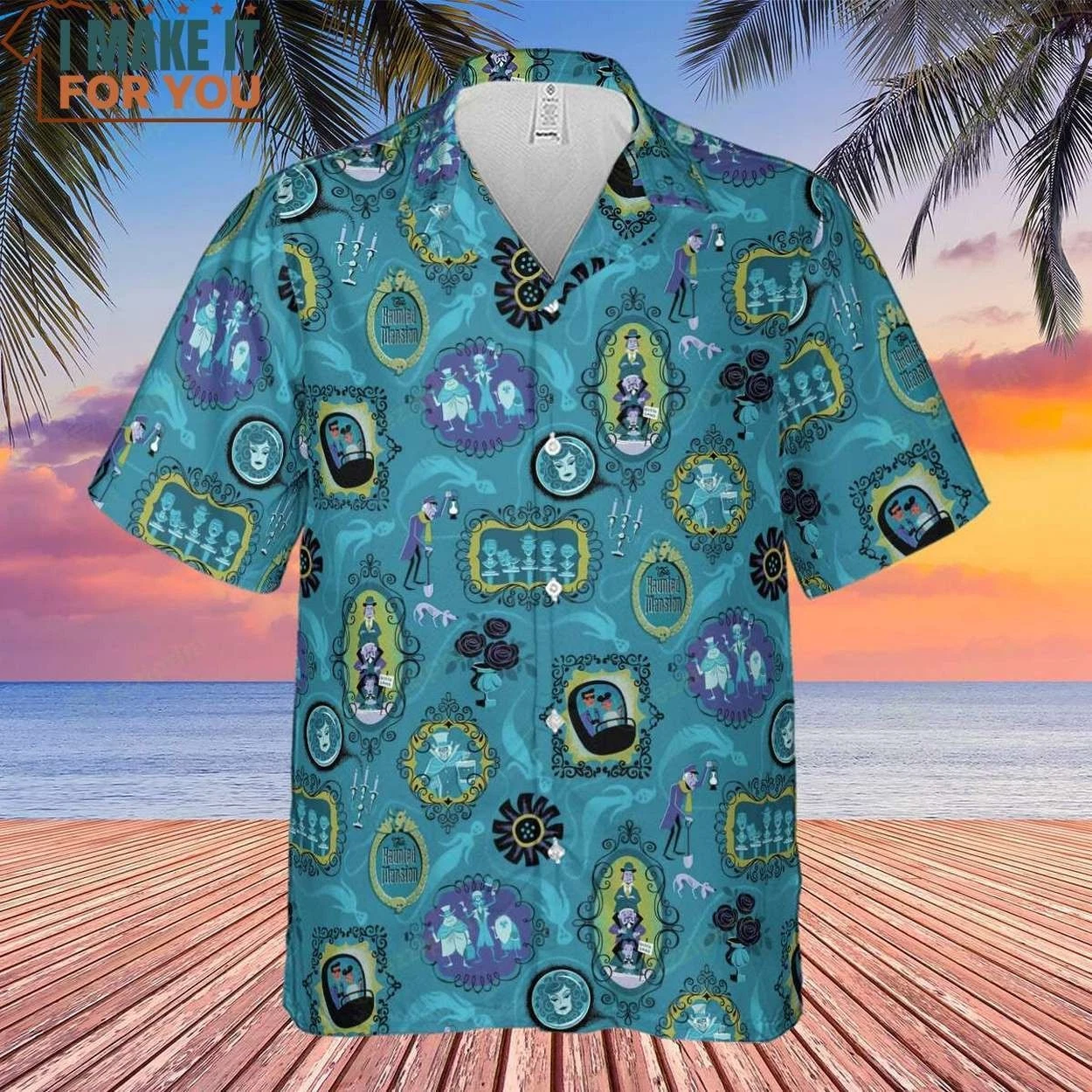 Haunted Mansion Pattern Hawaiian Shirt, Fun and Stylish Hawaiian Shirts