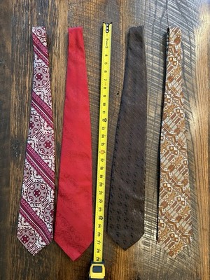 VINTAGE Wide Ties Lot Of 4 Arrow Andhurst Principe 1970 s