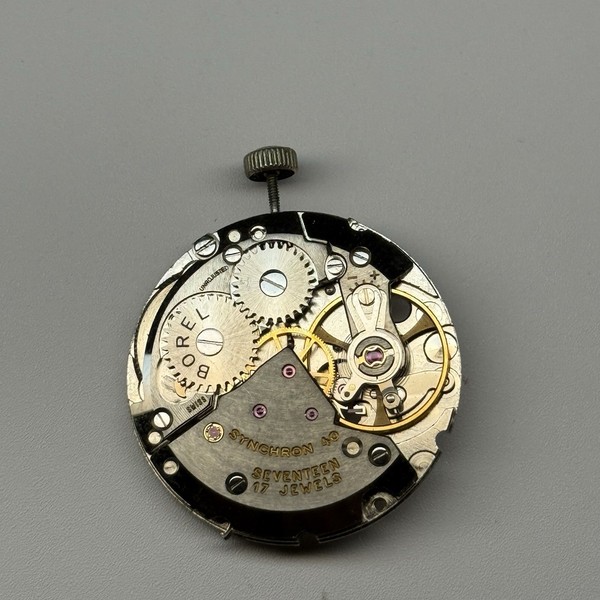 🇨🇭Borel Synchron 40 Handaufzug Rohwerk 17 Jewels Vintage Swiss Unadjusted