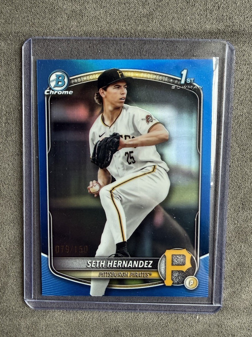 2025 Bowman Draft Chrome Seth Hernandez 1st True Blue Refractor #079/150