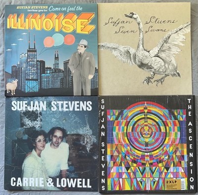Sufjan Stevens (4) LP Lot Illinois Carrie/Lowell Seven Swans Ascension Vinyl NM