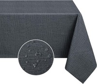 Tischdecke Outdoor Wetterfest Dunkelgrau 100X100 Cm Abwaschbar PVC