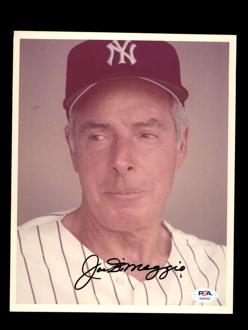 Joe Dimaggio PSA DNA Coa Signed 8x10 Photo Autograph